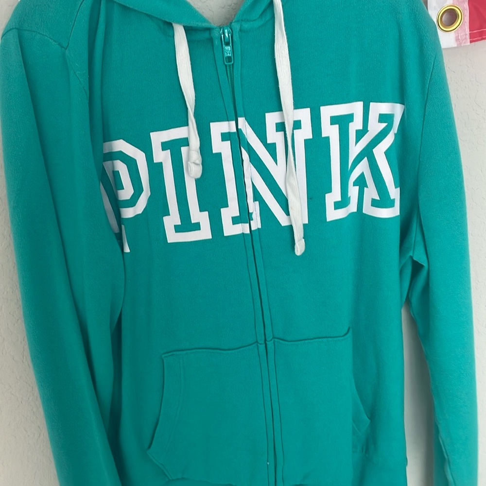 Teal zip up jacket, Victoria’s Secret